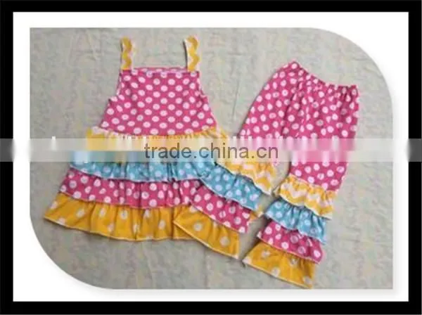 Easter festival spring girl ruffle set baby girl easter rabbit printed and pink arrow style fashion boutique girl dress clothing