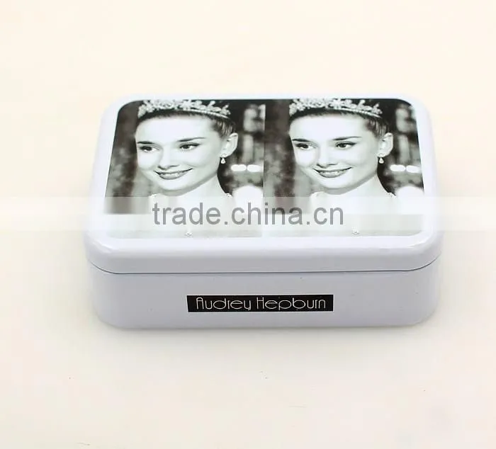 R1837H Manufacturer square tin box metal storage box wholesale gum tin box