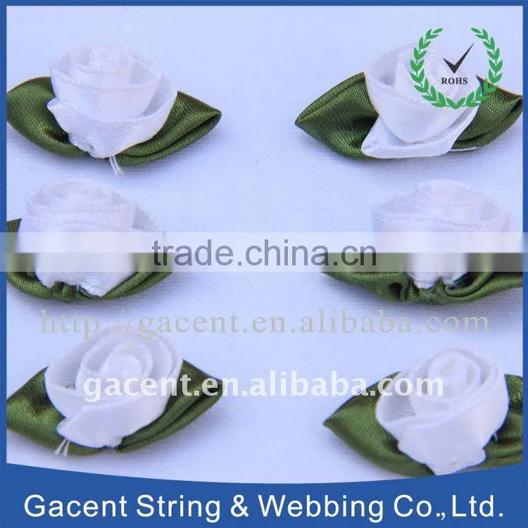 wedding decoration flower white ribbon rosette