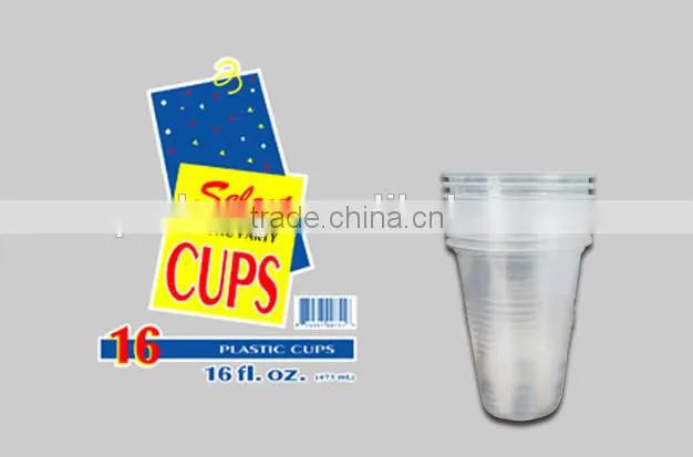 16oz disposable plastic cups