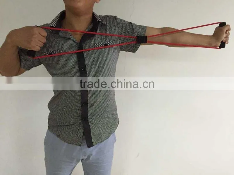 Fitness Rubber Cord with handle/ Exercise rubber cord/Bungee cord