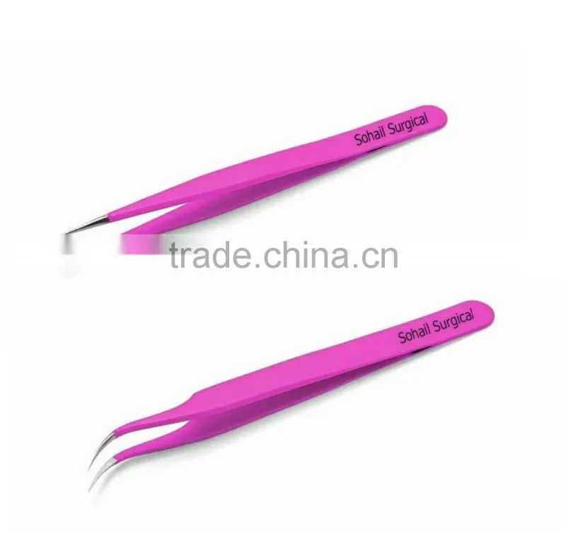 eyelash extension tweezers color