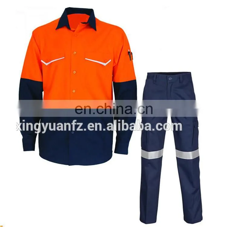 Factory price EN 11612 cotton Fire protection safety mining uniforms suit
