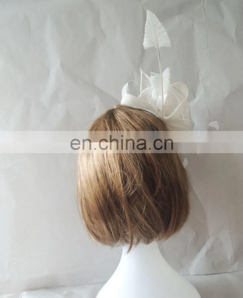 New handmade feather fascinator flower accessory wedding hair band