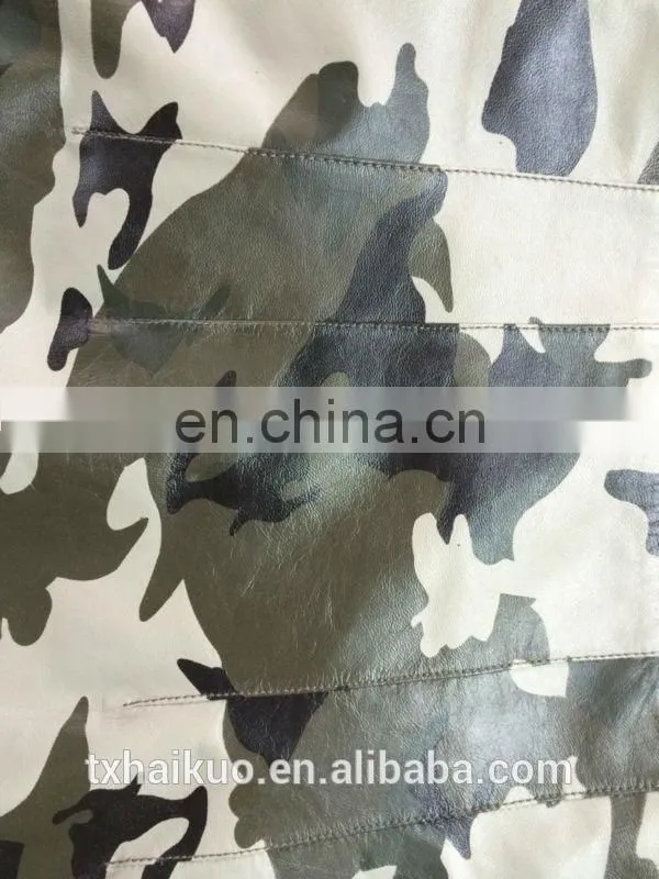 Ladies' elegant camouflage color skirt with slit at back