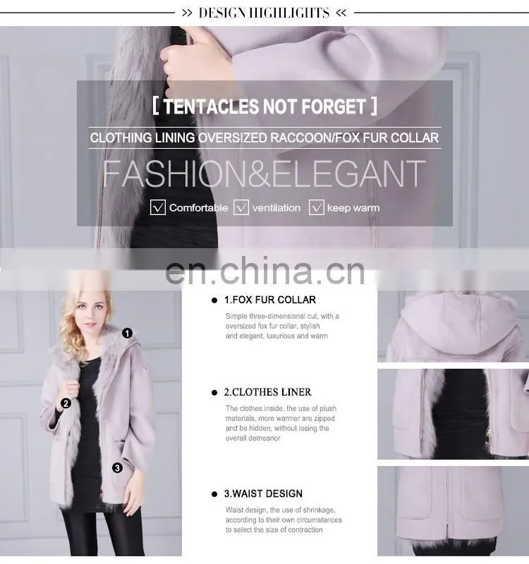 European style hot sale best wool cashmere blend womens coats