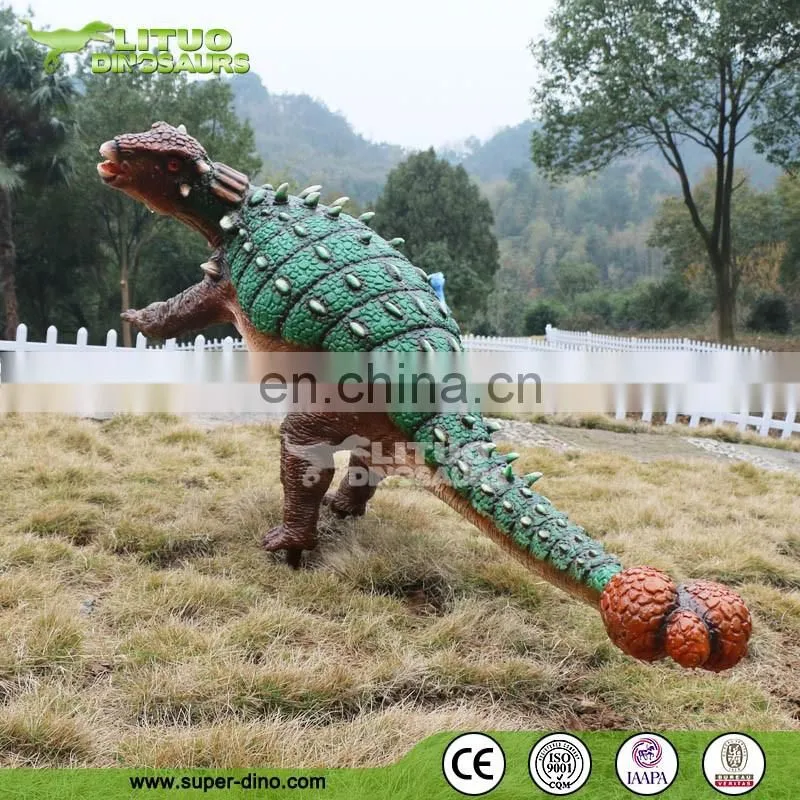 Playground Full Scale Fiberglass Dinosaur Ankylosaurus Model
