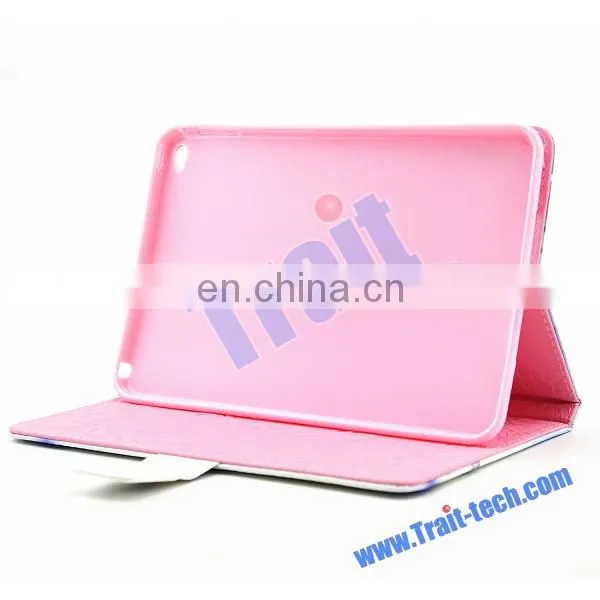 Diamond Studded Magnetic Buckle Flip Stand TPU+PU Leather Case for iPad Mini 4