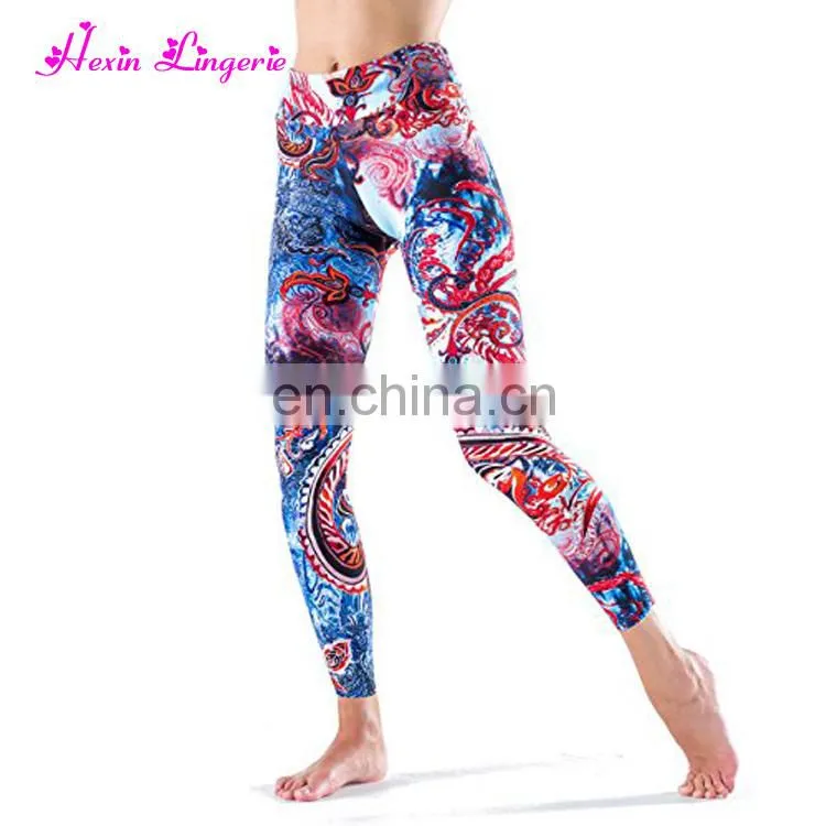 2017 newest women brushed OEM high waist plus size printed leggings online