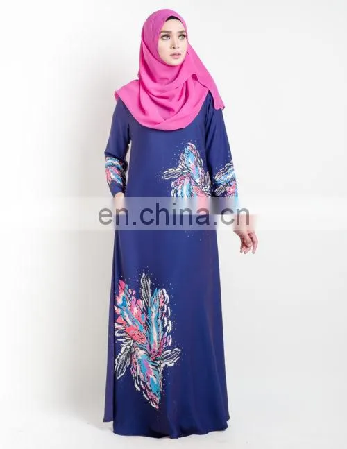 China Supplier Best Quality Fashion Digital Printing Maxi Dresses Long Women