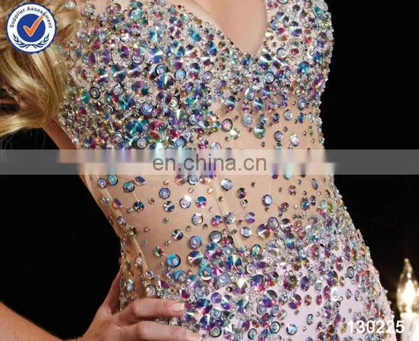 2014 latest sequin mermaid stunning evening dresses for formal occasion