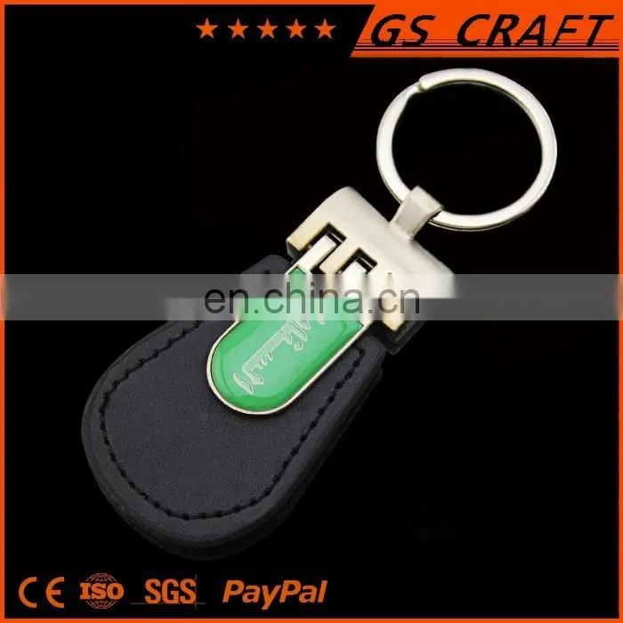 Cheap custom handmade leather keychain/heart shape leather keychain