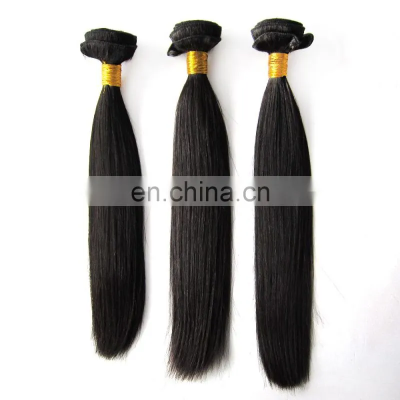 2017 hot sale straight hair mink brazilian hair bundle with closure