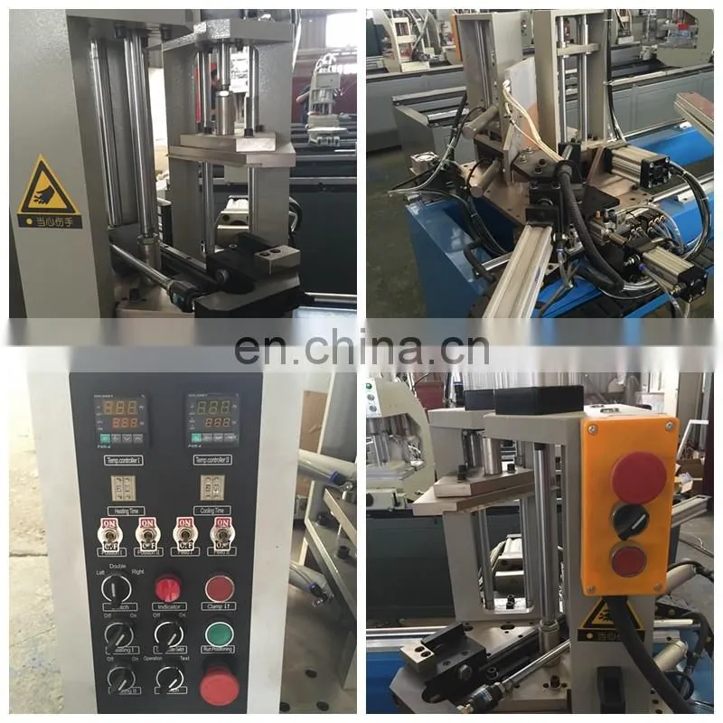 PVC colorful profile window used double head seamless welding machine