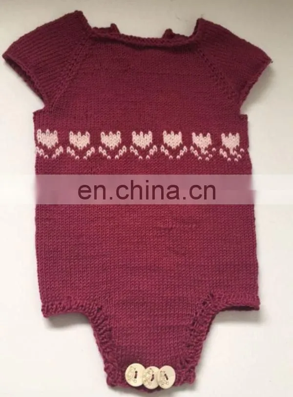 100% Cotton Romper Knitted Romper New Born Cute Baby Romper
