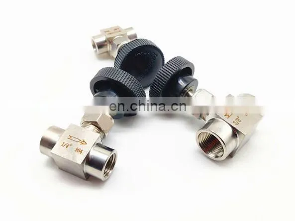 304 stainless steel straight through female thread needle valve