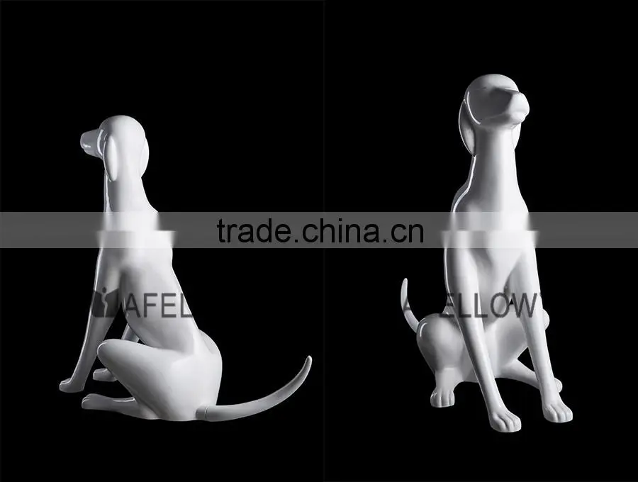 white Fiberglass abstract Dog mannequin for sale