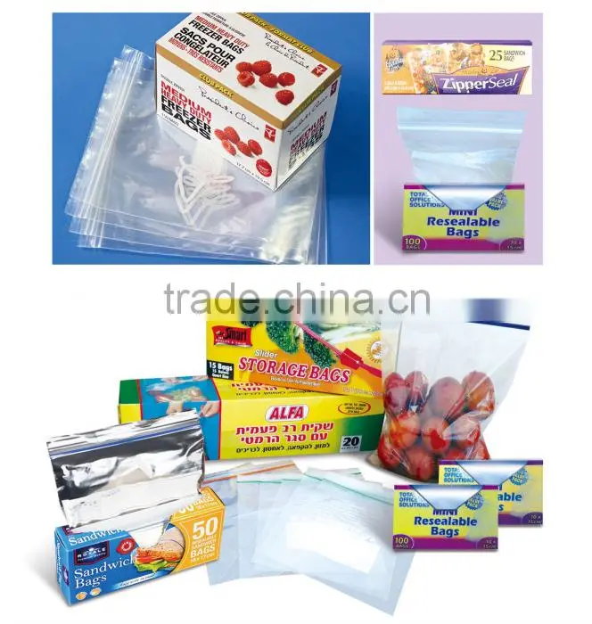 Sandwich bag with zipper top/zip bag