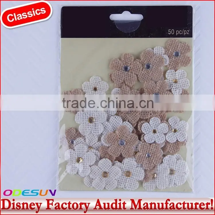 Disney Universal NBCU FAMA BSCI GSV Carrefour Factory Audit Manufacturer Opp Bag Blossom Burlap Rose Flowers With Dark Blue