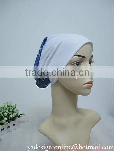 A375 New arrival soft cotton solid color two pieces 2 HIJAB