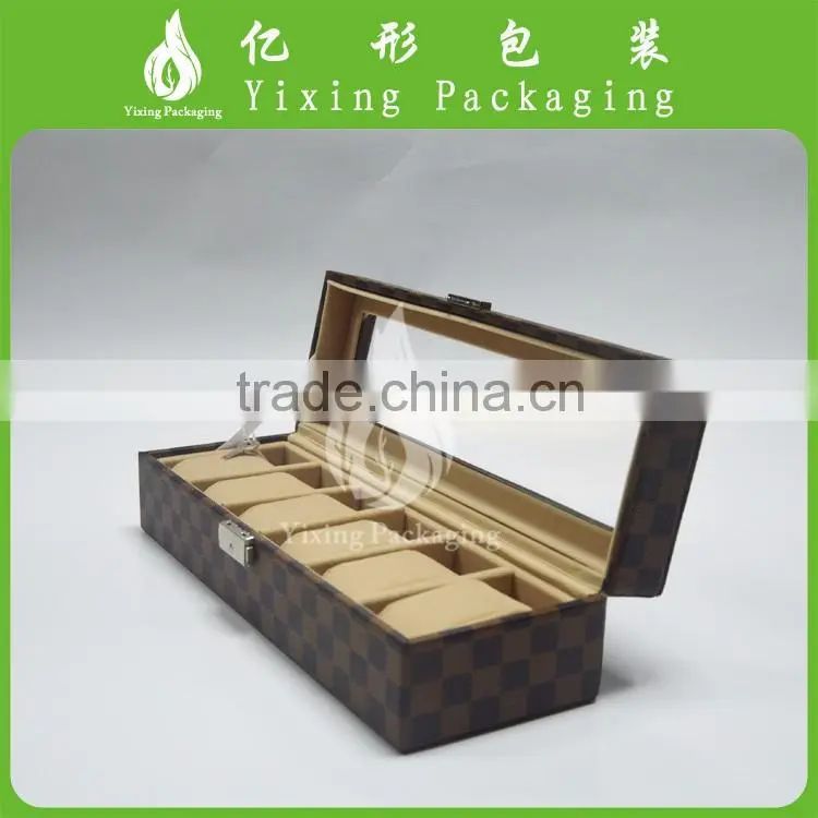 Hot Sale PU Wrist Watch 12 Slots Display Box Storage Holder Organizer Case