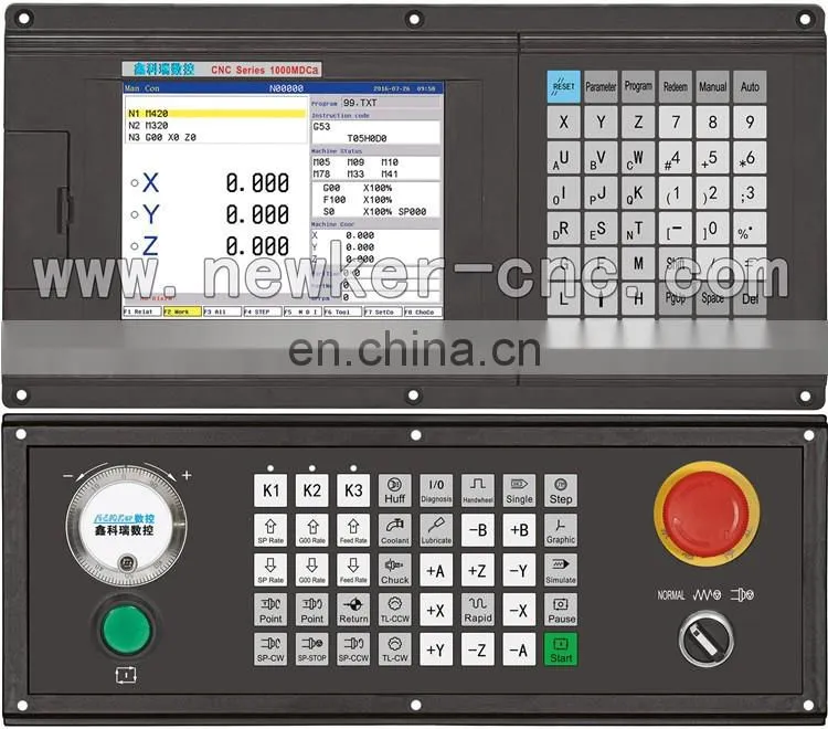 Cheap NEWKer CNC controller NEW1000MDCa 3 axis cnc control unit control for wood lathe machine