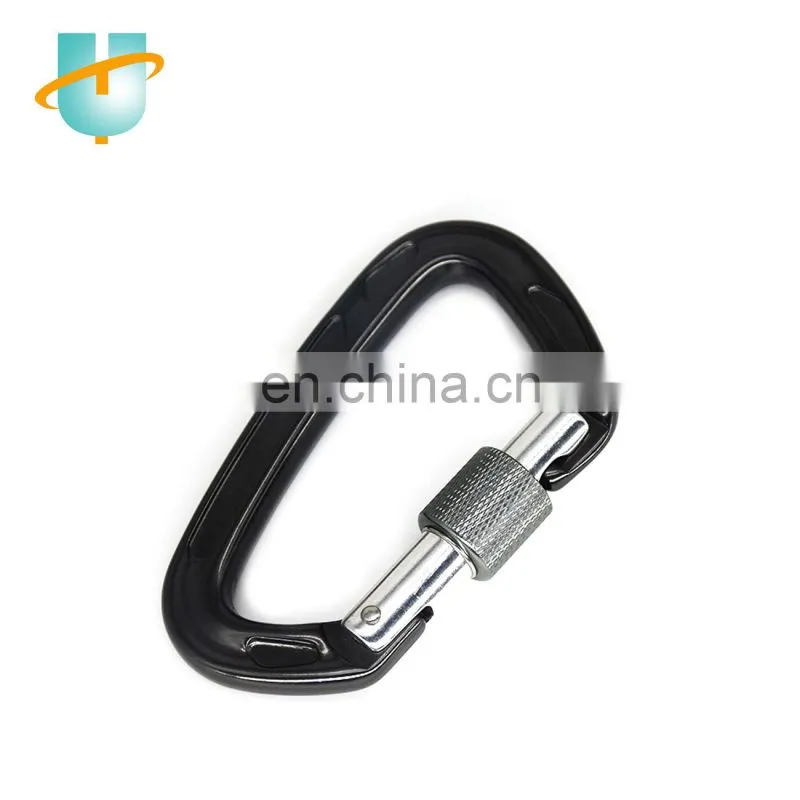 Colorful 59mm D shape aluminum carabiner clip keychain climbing rock climbing carabiner for camping hiking outdoor