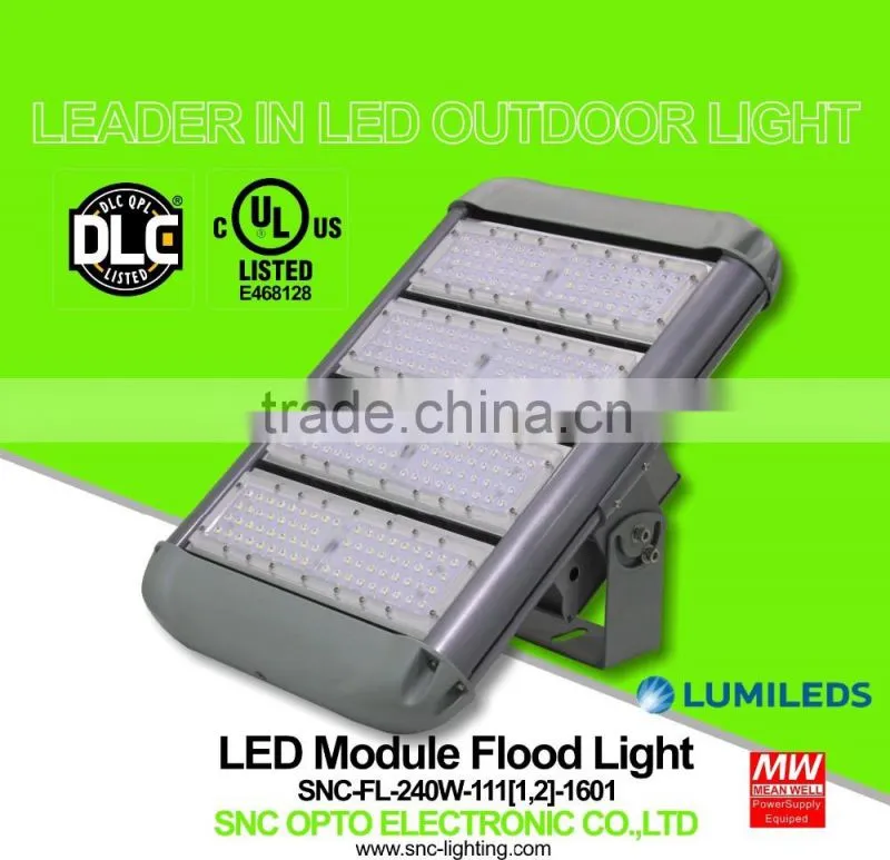 Shenzhen SNC manufacturer factory price new high lumen UL DLC listed outdoor led flood light 240W