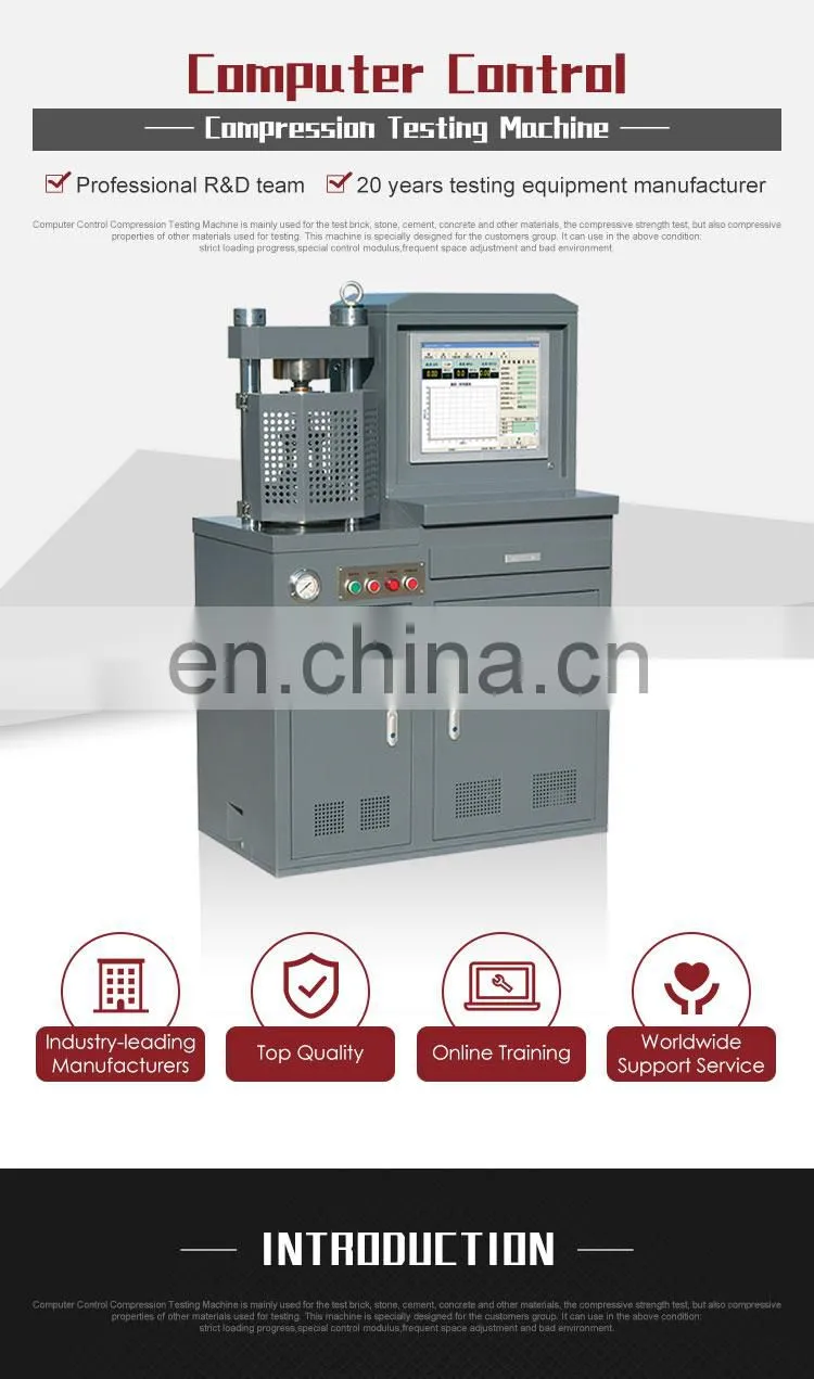 Lab equipment YAW-300KN cement compression and flexural testing machine price
