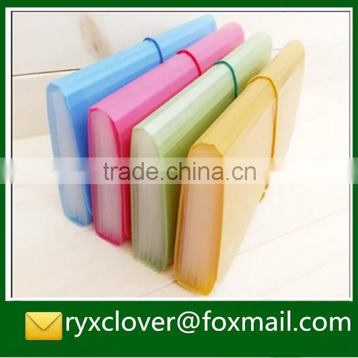 High quality stationery suppiler PP foldable expanding file folder for school