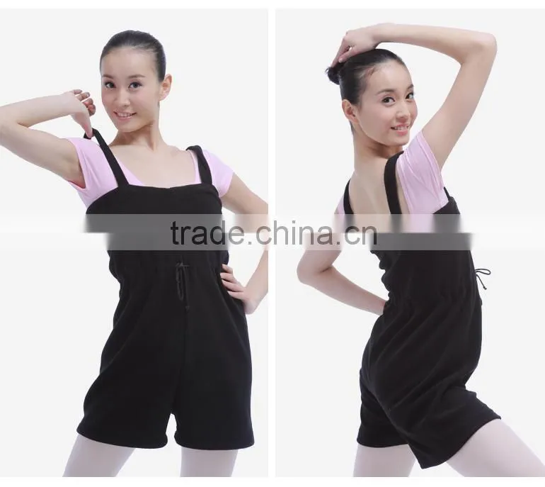 Dance Warm-up Flannel Short Overalls, Dance Warmer (6323)