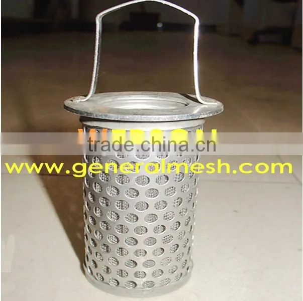 stainless steel Perforated metal basket strainer and CYLINDER | generalmesh