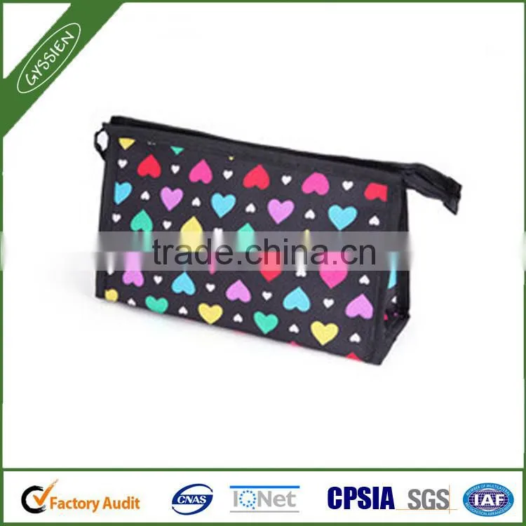 golden-brown dots small makeup bag