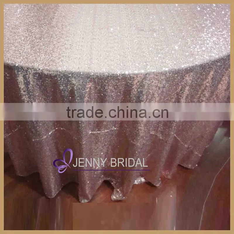 SQN64#17 blush pink wedding sequin table linens