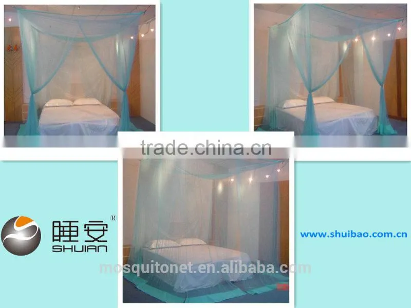 SHUIBAO Multicolor 4 Poster Bed Canopy