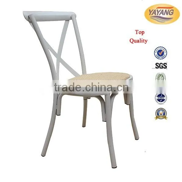 high back design metal dining chair in restaurant, metal chair