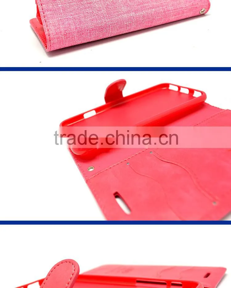 Compact Cloth Material Wallet Case For iphone 6S