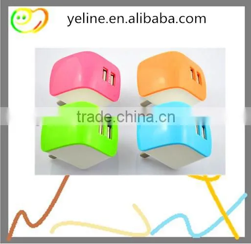 S4 dual USB adapter, 2.1A S5 wall charger, S6 candy color adapter