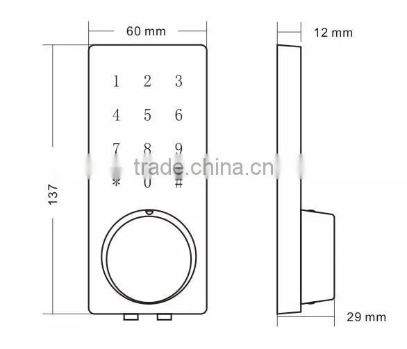 OSPON digital touchscreen deadbolt lock,black OS8815