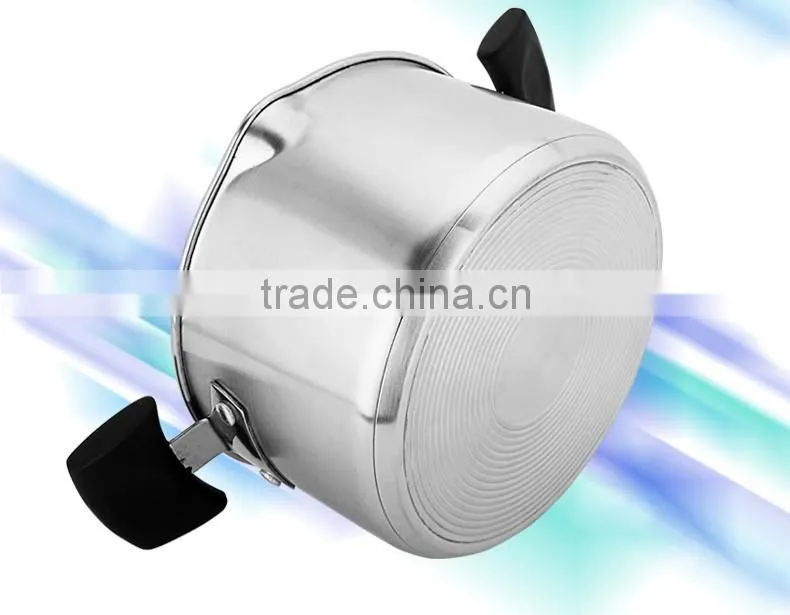 newest design stainless steel milk boiling pot/ glass lid sauce pan/ soup&stock pot