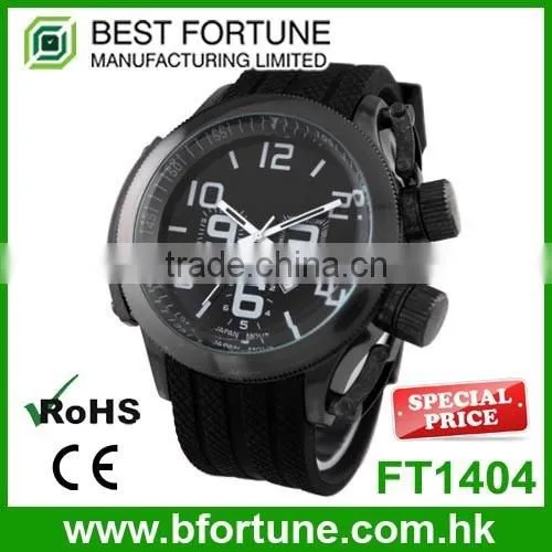 FT1326 2016 fashion sports chronograph function 24 hour hand watch for man