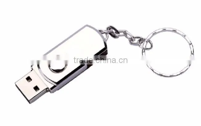 Silver Metal USB Pendrive 32gb Swivel USB for Promotion