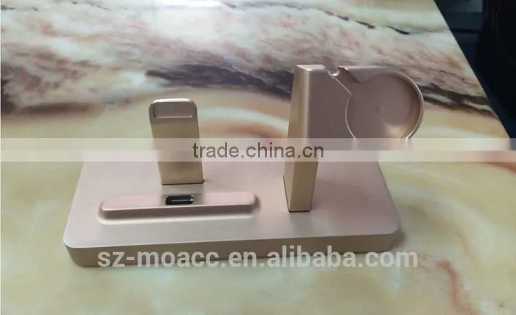Multifunction for apple watch stand docking,Dual Purpose Stand for apple Watch & for iPhone