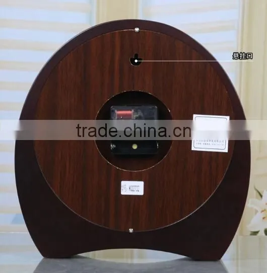 Black wooden desktop Clock wall