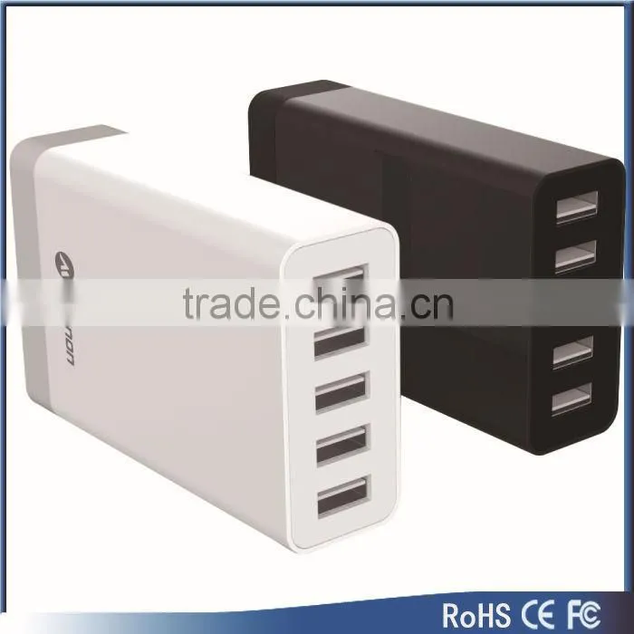 5 port USB Charger Rapid Charge For iphone And More - Powerful Smart multi USB Charger