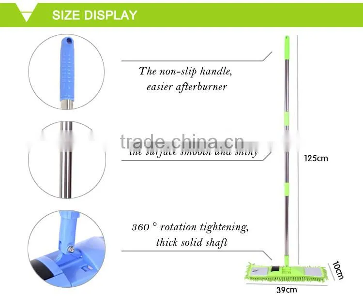 New item hand press flat cleaning mop & round spin mop
