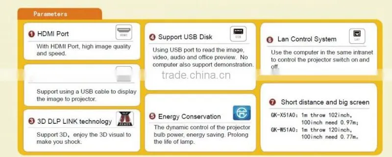 China Education DLP Technology Full HD 3D Ready 300 inch Screen For School Office Advertising Use Ultra Short Throw Projector