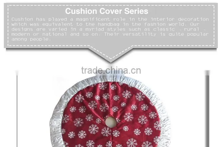 new design burgundy rose decorative christmasTree Skirt