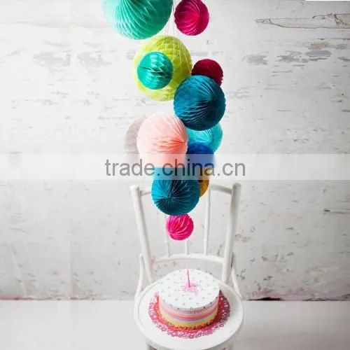 tissue paper pom pom flowers