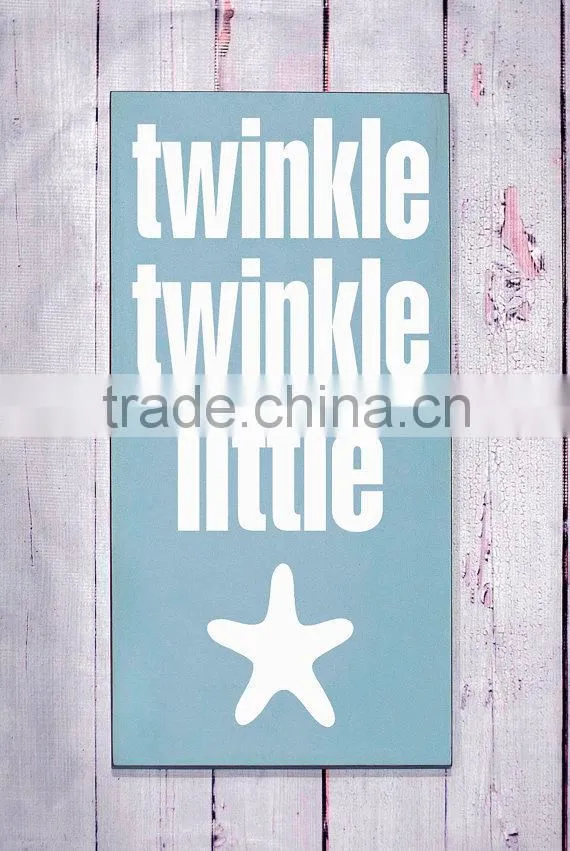 little star sign wooden wall hanging deco